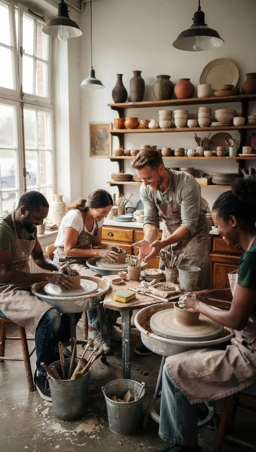 Diverse community members enjoying neighborhood activities together.